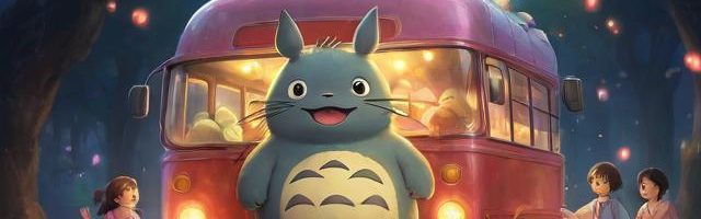 小梅与龙猫的初次见面:（小梅与龙猫巴士）