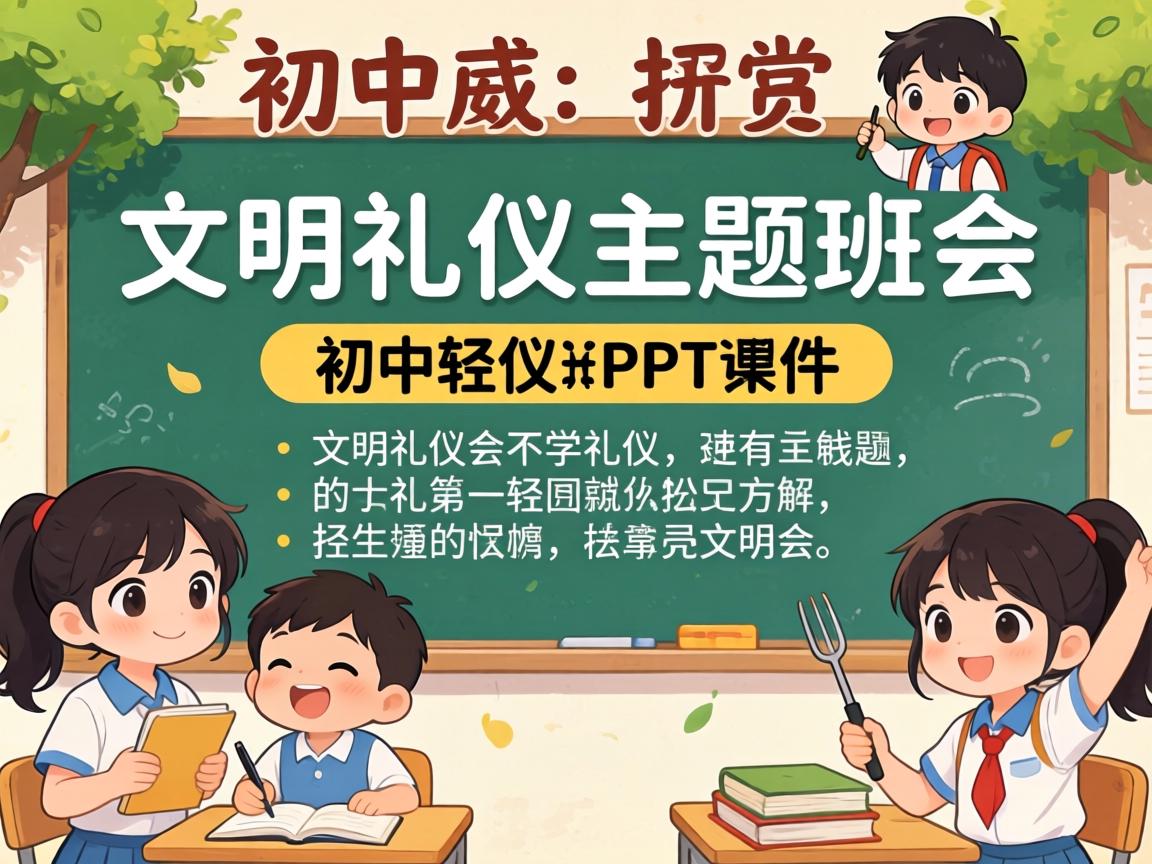 初中生文明礼仪主题班会ppt:（初中文明礼仪主题班会ppt课件）