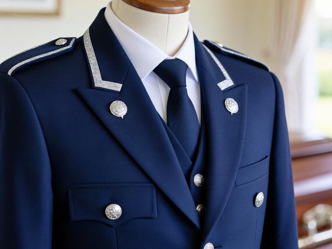 殡仪馆礼仪服装图片:（殡仪馆参加葬礼的服装）